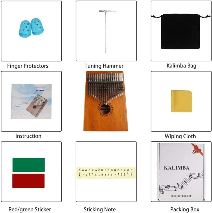 Kalimba%2017%20Keys%20Thumb%20Piano%20with%20Casing,%20Tune%20Hammer%20and%20Study%20Instruction,Portable%20Mbira%20Sanza%20Finger%20Piano,Gift%20for%20Kids%20Adult%20Beginners%20Professional%20-%20Image%208