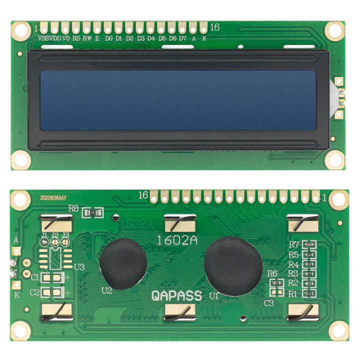 【FOOT SOFA】LCD1602 1602 LCD Module Blue Yellow Green Screen 16x2 Character LCD Display PCF8574T PCF8574 IIC I2C Interface 5V for Arduino