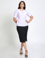 Spring & Summer V-Neck Blouse with Pintucks. 