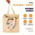 MYSU Heavy Duty Brown Eco Friendly Large Canvas Tote Bag with Zipper - 14.5 inches (L) * 3 inches (W) * 16 inches (H) - Holds up to 15kg. 