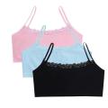 3PC/lot Young Children's Breast Care Training Bras Cotton Teenage Underwear Tops Summer Teen Kids Lace Vests. 