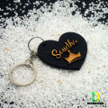 Customized Name Heart Shape Key Tags, King Wishes Key Tags, Personalized Wooden Key Tags, Key Chain, Key Ring Love Gift. 