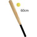 EVA Foam Cricket / Baseball Bat and Ball Set for Kids - 60cm Wooden Texture. 