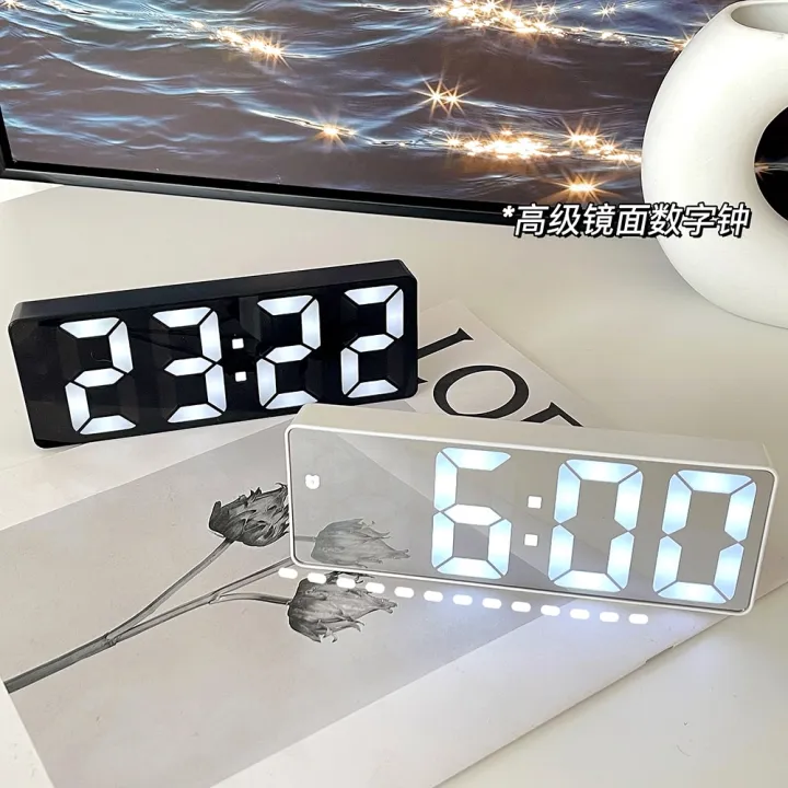 Led Stand Up Table Clock LED Clock Bedside Smart Digital Alarm Clocks Desktop Table Electronic ...