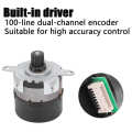 DC 12V 24V Miniature Servo Motor Brushless 3100 RPM 6100 RPM High Speed Dual Channel 100 Line Encoder Equipment-12V. 