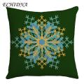 Hidden Zipper Pillow Case Christmas Square Pillow Case Festive Snowman Reindeer Snowflake Tree Print Home Decor Cushion Cover 45x45cm Perfect for Sofa Bedroom Southeast Asian Buyers' Favorite. 