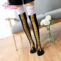 Muses Mall Color Matching Stockings Chicken Feet Print Over Knee Length Anti-slip Warm Calf Socks for Women Perfect Valentine's Day Gift Women Chicken Feet Stockings. 