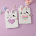 Cute Cartoon Diary Book A5 Notebook With Lock Children's Diary With Lock New Kids' Notebook Cute Plush Diary Book. 