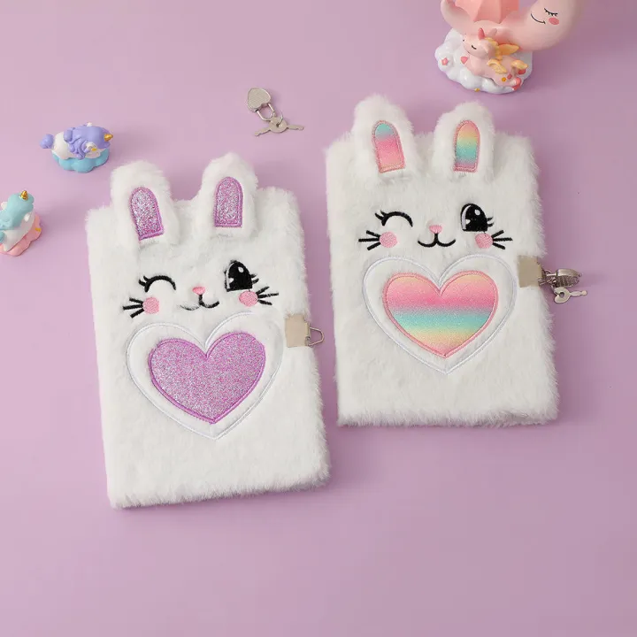 Cute%20Cartoon%20Diary%20Book%20A5%20Notebook%20With%20Lock%20Children's%20Diary%20With%20Lock%20New%20Kids'%20Notebook%20Cute%20Plush%20Diary%20Book%20-%20Image%203