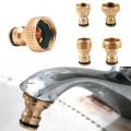 【ZOSR】1/2 3/4 1 Inch Planting Faucet Irrigation Brass Garden Tool Nozzle Adapter Thread Quick Connector Hose Fitting Water Joints. 