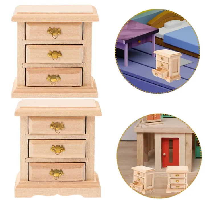 2pcs%20Nightstands%20Night%20Stand%20Furniture%20Bed%20Table%20Decor%20Miniature%20Cabinet%20Night%20Table%20Cabinet%20Props%20Wood%20Cupboard%20Easy%20Install%20Easy%20to%20Use%20-%20Image%205