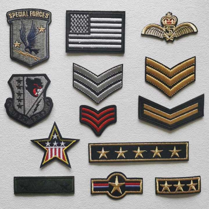 Embroidered Military Patches For Clothing Thermoadhesive Patches