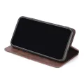 New- For iPhone 13 Cow Texture Magnetic Horizontal Flip Leather Case with Holder & Card Slots. 