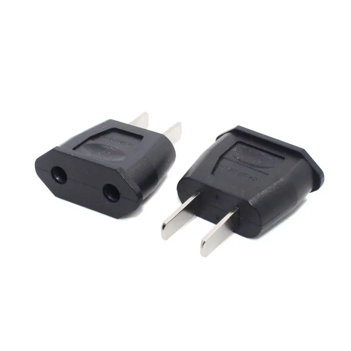 2Pcs%20Travel%20Plug%206A,%20European%20Inlet%20to%202-falt%20pins%20Outlet%20Adapter,%20CE%20Certificated%20Electrical%20AC%20Power%20Plug%20-%20Image%202