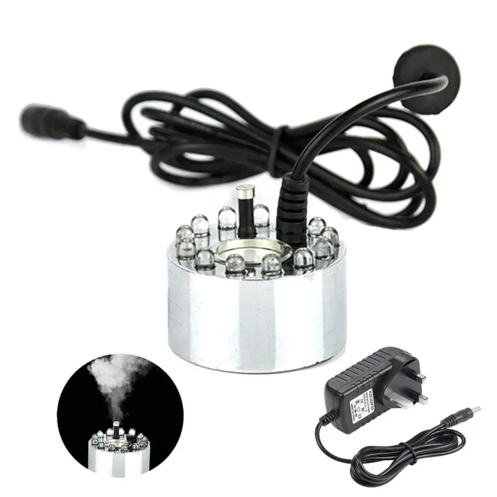 lIncubator Humidity/ humidifier/LED Mist maker Ultrasonic Mist Maker Fogger Water Fountain Pond Rockery Fishtank Vase Birdbath Atomizer Air Humidifier Mist Maker With Adapter