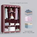 Fashion Cloth Storage Wardrobe - Foldable Storage Wardrobe Cupboard - Almari - 3 Door Portable Folding Wardrobe Cupboard For Clothes Diy-latest Designs. 