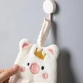 Hanging Kitchen Towels Cute Piggy Quick Drying Bathroom Hand Towels Hand Towels With Hanging Absorbent Coral Fleece Soft Thick. 