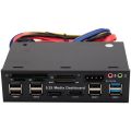5.25 Inch Usb 3.0 Front Panel Pc Usb 3.0/2.0 Hub E-Sata Sata Audio Multi Card Reader for Computer Case Optical Drives Bay. 