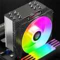 COOLMOON AOSOR AS600 CPU Cooler ARGB 6 Heat Pipe CPU Radiator CPU Cooler Fan Hydraulic Bearing PWM for Multi-Platform I7,White. 
