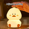 Rechargeable LED Night Light Cartoon Cute Duck Patting Silicone Lamp Bedroom Decor Sleeping Mood Light Children Gift Nightlight. 