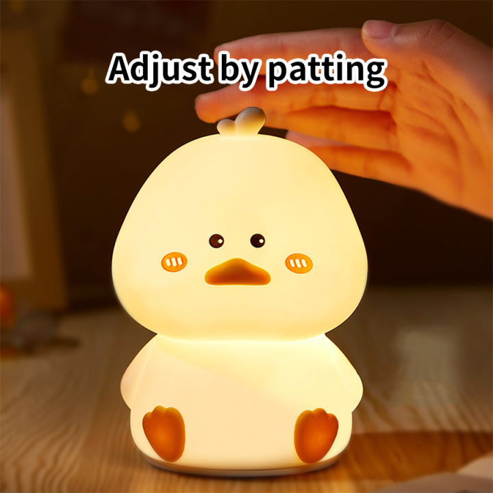 Rechargeable%20LED%20Night%20Light%20Cartoon%20Cute%20Duck%20Patting%20Silicone%20Lamp%20Bedroom%20Decor%20Sleeping%20Mood%20Light%20Children%20Gift%20Nightlight%20-%20Image%203