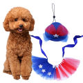 Pet Puffy Dress Mesh Splicing Independence Day Pet Puffy Dress. 