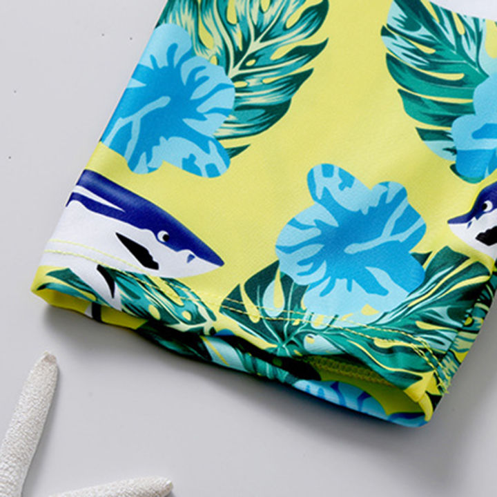 Yfashion%202pcs%20Kids%20Boys%20Cotton%20Shark%20Pattern%20Split%20Swimsuit%20Quick-drying%20Sun%20Protection%20Long%20Sleeve%20Swimming%20Suit%20-%20Image%203