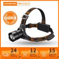 SUPERFIRE HL31 36W xhp90 Powerful Headlamp Zoom USB-C Rechargeable 21700 8000mAh Headlight for Fishing Camping Head flashlight. 
