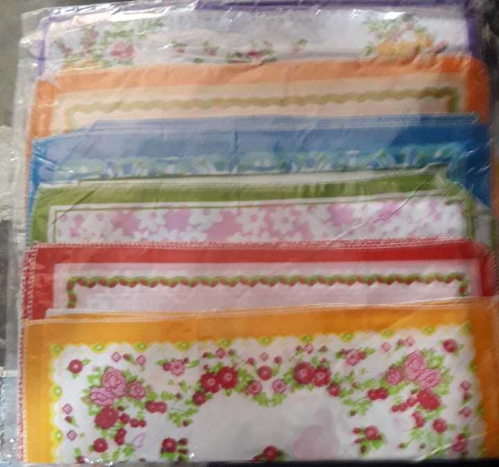 Colorful Handkerchief Women Cotton Floral Embroidered Scarf Pocket Hankie Hankerchief Random Color 12 pcs