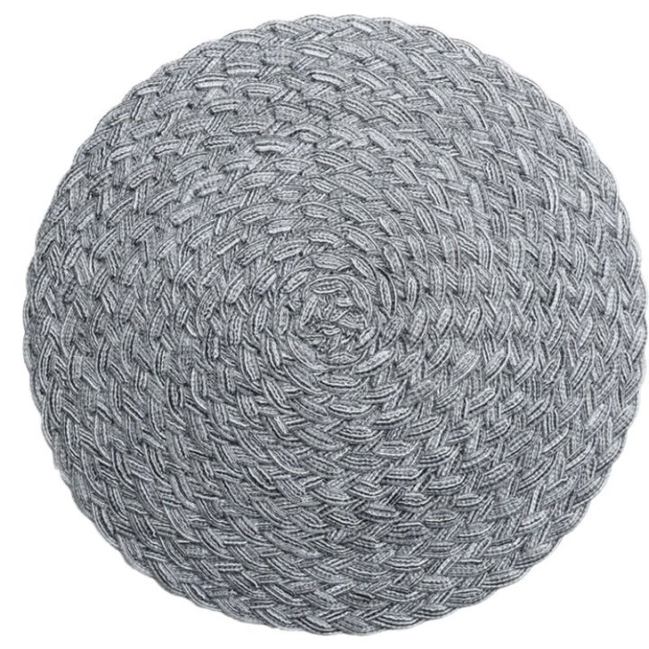 【Hot selling items 】Nordic three-strand ramie cotton thickened insulation table mat table mat woven dinner plate placemat