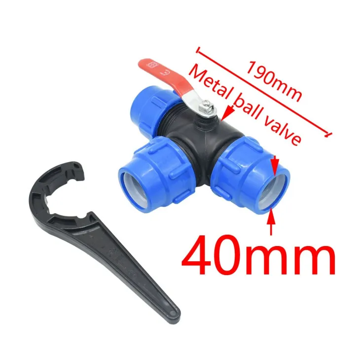 32/40/50mm%20Water%20Plastic%20Valve%201"%201.2"%201.5"%203-Way%20Quick%20Connector%20T-Type%20PVC%20PE%20Fast%20Connection%201pcs%20-%20Image%208