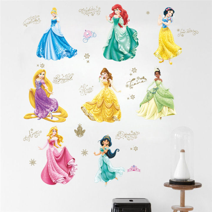 Cartoon Princess Theme Wall Stickers For Girls Room Door Wall ...