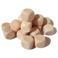 Blank Wooden Dice Unfinished Square Blocks Blank Dice 6 Sided with Rounded Corners for DIY Craft Projects. 