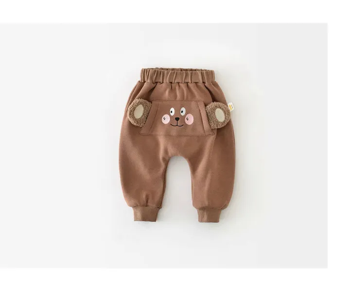 Autumn%20Winter%20Animal%20Style%20Children%20Plus%20Velvet%20Thicken%20Fashion%20Pants%20Boy%20Girl%20Baby%20Cute%20Cartoon%20Striped%20Cotton%20Casual%20Trousers%20-%20Image%203