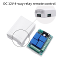 Wireless Remote Control Switch with 4 Channel 433Mhz Garage Remote Control Easy to Use. 