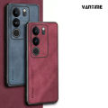 Vantime for Vivo V29 5G Case Soft Pure Leather Slim Matte Back Cover. 