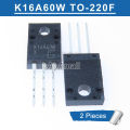 【FOOT SOFA】2pcs K16A60W TO-220 TK16A60W TO-220F 16A/600V MOSFET Transistor new original. 