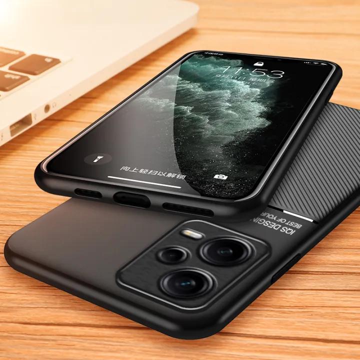 Lenuo%20Case%20For%20Xiaomi%20Redmi%20Note%2012%204G%20Casing%20Anti-fall%20Soft%20Non-slip%20Silicone%20Grain%20Back%20Cover%20-%20Image%202
