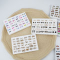 36 Pairs Random Mixed Glue Needle Earrings Set Acrylic Diamonds Flower Fruit Pearl Stud Earring. 