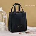 Pu Makeup Bag With Handle, Multi-functional Makeup Bag, Waterproof Portable Multi-layer PU Toiletries Cosmetics Storage Bag. 