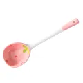 1Pc Cute Strawberry Ceramic Soup Spoon Ice Cream Hand Painted Coffee Dessert Long Handle Spoon Kitchen Tableware Accessories FUHENG. 