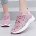 Autumn New Fly Mesh Hollow Sneakers Women's Breathable Old Beijing Cloth Shoes Women's Shoes Women's Summer Mom Shoes. 