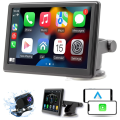 Portable Wireless Carplay&Android Auto Screen Dash Mount, 7Inch Touch Screen Display, Car Stereo Bluetooth, FM Car Radio Easy Install Easy to Use. 
