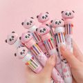 Kawaii Peach Panda Cartoon Silicone 10 Colors Chunky Ballpoint Pen School Office Supply Gift Stationery. 