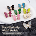 4Pcs Pearl Butterfly Jeans Button Adjustable Clips For Pant Skirts Waist Tightener Buckle Snap Button Adjuster Pants Pins Cuilei. 