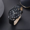 Qingwen  Fashion Geneva Watch Business Fake Three-Eye Men's Watch Shell. 