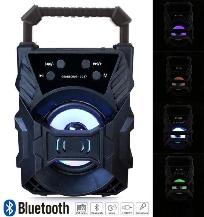 KTS 1057 Extra Bass Portable Speaker With Bluetooth, TF Memory Card Reader and USB Pen Drive Speaker