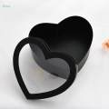 2Pcs Empty Heart Shaped Gift Boxes with Clear Lids Cardboard Boxes for Proposal Valentines Day. 