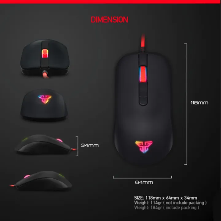 FANTECH%20G10%202400DPI%20Professional%20Wired%20Mouse%20(BLACK)%20LED%20Optical%20USB%20Game%20Gaming%20Mouse%20Gamer%20for%20PC%20Computer%20Laptop%20Pro%20Office%20-%20Image%203