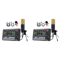 2X F998 BM800 Set Portable Sound Card Kit Condenser Microphone Set Live Sound Card. 